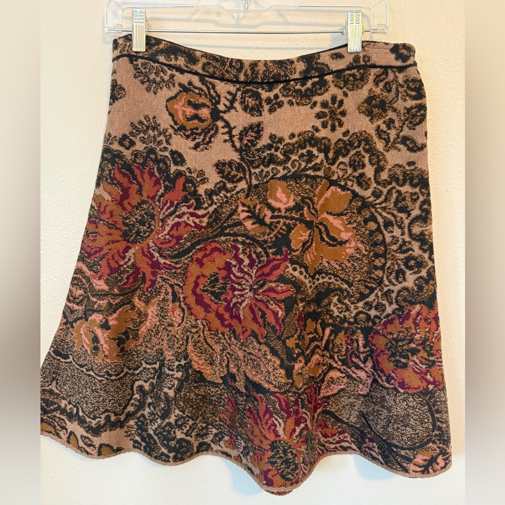 Peruvian Connection Jacquard Tapestry Pima
Cotton Knit Skirt A-Line Medium - Picture 2 of 4